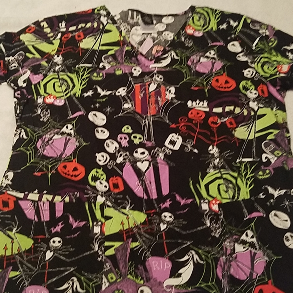 NWOT Scrub Top - The Nightmare Before Christmas